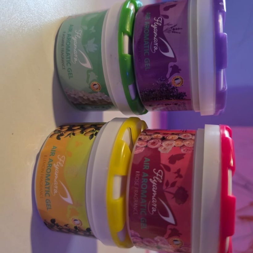 Solid air freshener cans, assorted scents