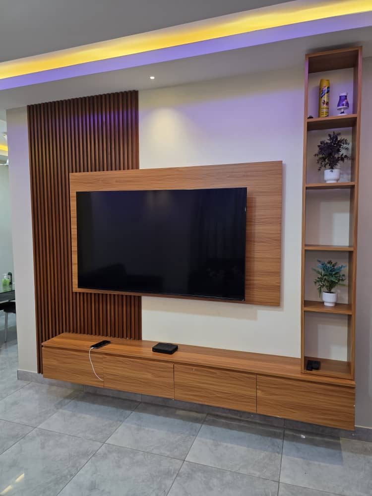 TV wall unit in the living room